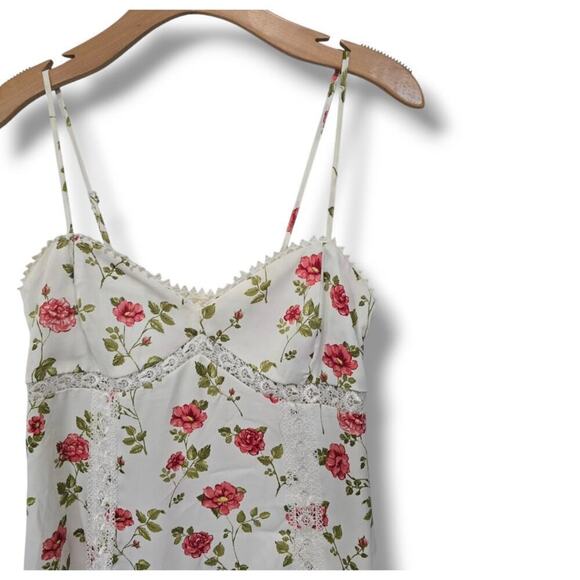 LA Hearts Women’s White Floral Corset Mini Dress | Spaghetti Straps | Size Small - Picture 2 of 10